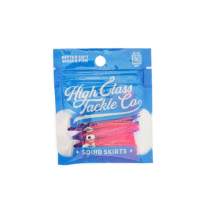 "Pinkity Drinkity" Hoochie Squid Skirts (5x PACK) 3.5"